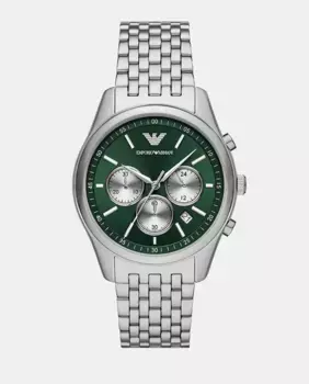 Мужские часы AR11581 хронограф сталь Emporio Armani, серебряный