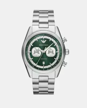 Мужские часы AR11637 Хронограф сталь Emporio Armani, серебряный