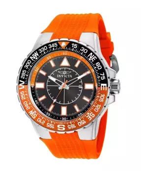 Мужские часы Aviator Quartz 3 Hand Black Dial 19268 Invicta, черный