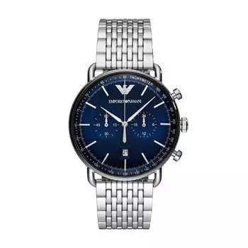Мужские часы-авиатор AR11238 Emporio Armani, серебряный