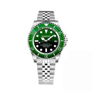 Мужские часы Bobroff из нержавеющей стали, серебряный