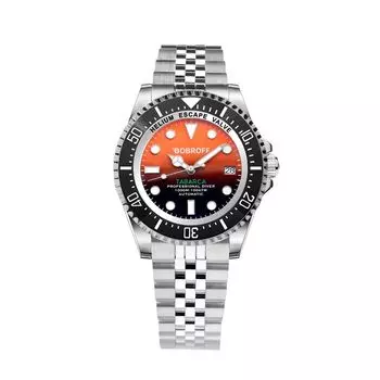 Мужские часы Bobroff из нержавеющей стали, серебряный