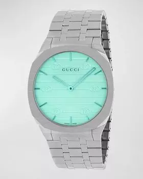 Мужские часы-браслет из нержавеющей стали 25H, 38 мм Gucci, цвет Multi