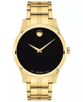 Мужские часы-браслет из нержавеющей стали с золотым PVD-покрытием, 40 мм Movado