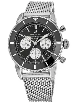 Мужские часы Breitling Superocean Heritage Chronograph 44 с автоподзаводом из черной керамики и стали AB0162121B1A1
