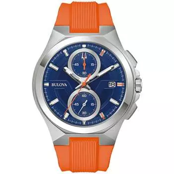 Мужские часы Bulova Maquina с синим циферблатом