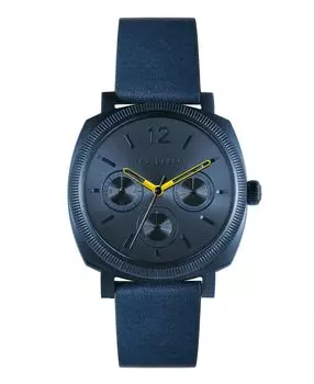 Мужские часы Caine с синим кожаным ремешком, 42 мм Ted Baker
