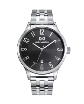 Мужские часы Canal с тремя стальными стрелками и браслетом Mark Maddox, серебрянный