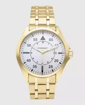 Мужские часы Cary RA665202 из стали с золотым ремешком Radiant, золото