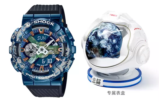 Мужские часы CASIO, Синий циферблат – обычная коробка для часов