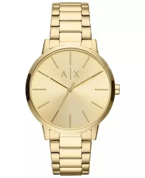Мужские часы Cayde с золотистым браслетом из нержавеющей стали, 42 мм Armani Exchange