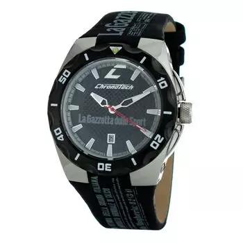 Мужские часы Chronotech Leather, черный