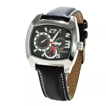 Мужские часы Chronotech Leather, черный