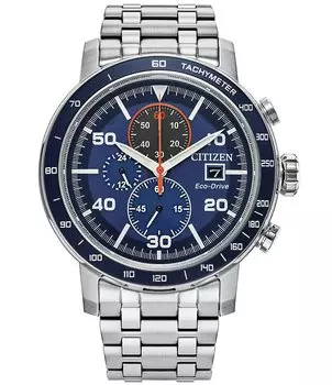Мужские часы Citizen Eco-Drive с браслетом из нержавеющей стали, серебро