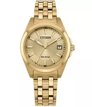 Мужские часы Citizen Peyten 33 мм с тремя стрелками, золотой браслет из нержавеющей стали, золотой
