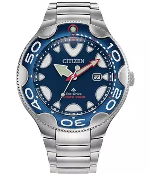 Мужские часы Citizen Promaster Dive с тремя стрелками и браслетом из нержавеющей стали, серебро
