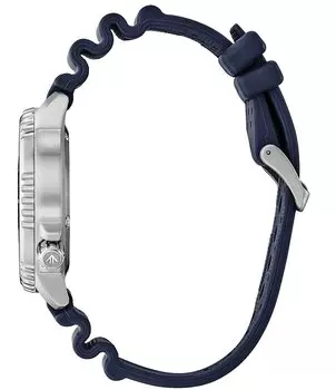 Мужские часы Citizen Promaster Dive с тремя стрелками, оранжевым циферблатом и синим ремешком, синий