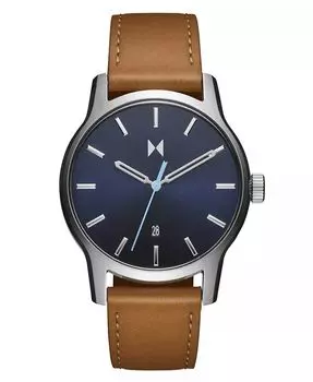 Мужские часы Classic II с коричневым кожаным ремешком, 44 мм MVMT, бежевый
