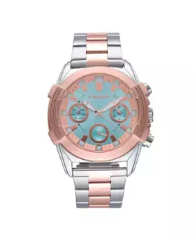 Мужские часы Continental RA634704 из стали с двухцветным ремешком из розового золота Radiant, серебряный