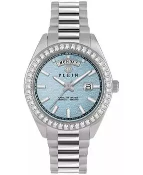 Мужские часы Date Superlative с браслетом из нержавеющей стали, 42 мм Philipp Plein, серебро