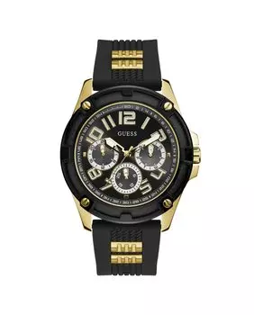 Мужские часы Delta GW0051G2 из силикона и черным ремешком Guess, черный