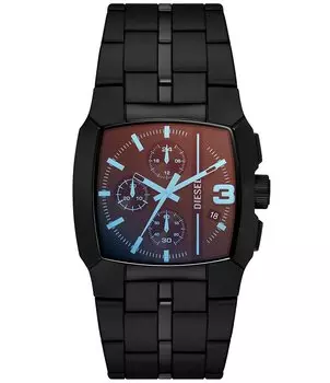 Мужские часы Diesel Cliffhanger Chronograph с черным браслетом из нержавеющей стали, черный