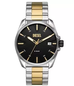 Мужские часы Diesel MS9 с тремя стрелками и датой, двухцветный браслет из нержавеющей стали, мультиколор