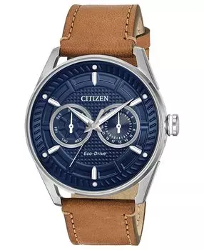 Мужские часы Drive from Citizen Eco-Drive 42 мм с коричневым кожаным ремешком