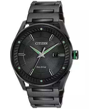 Мужские часы Drive from Citizen Eco-Drive, черный браслет из нержавеющей стали с ионным покрытием, 42 мм, BM6985-55E
