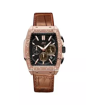 Мужские часы Echelon Diamond (1/4 карата t.w.), нержавеющая сталь с покрытием из розового золота 18 карат, диаметр 41 мм Jbw