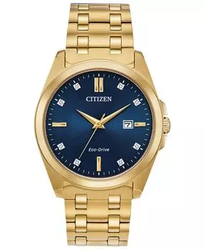 Мужские часы Eco-Drive Corso с золотистым браслетом из нержавеющей стали, 41 мм Citizen