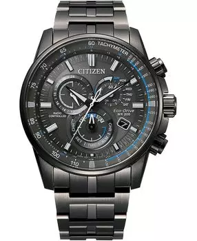Мужские часы Eco-Drive PCAT серые с браслетом из нержавеющей стали, 43 мм Citizen