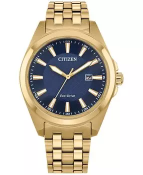 Мужские часы Eco-Drive Peyten с золотистым браслетом из нержавеющей стали, 41 мм Citizen