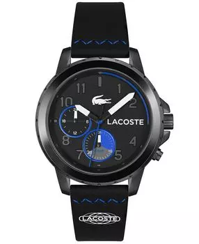 Мужские часы Endurance, черный силиконовый ремешок для часов, 44 мм Lacoste