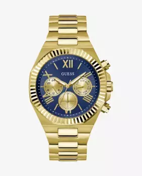 Мужские часы Equity GW0703G6 из стали и золотого ремешка Guess