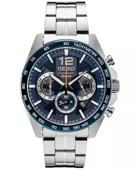 Мужские часы Essentials с хронографом и браслетом из нержавеющей стали, 43,9 мм Seiko