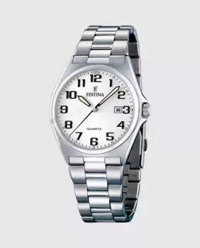 Мужские часы F16374/9 Acero Classico из серебристой стали Festina, серебряный