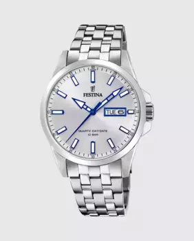 Мужские часы F20357/1 Acero Classico из серебристой стали Festina, серебряный