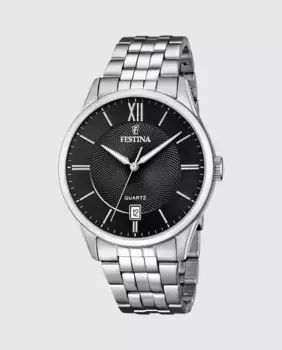 Мужские часы F20425/3 Acero Classico из серебристой стали Festina, серебряный