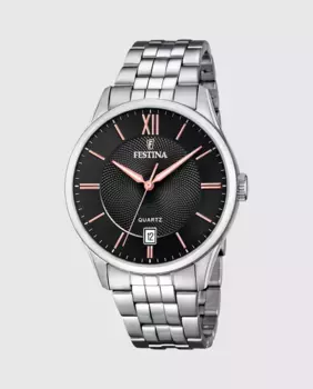 Мужские часы F20425/6 Acero Classico из серебристой стали Festina, серебряный