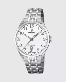 Мужские часы F20466/1 Титан серая сталь Festina