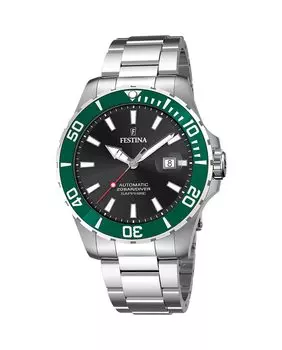 Мужские часы F20531/2 Автоматические, серебристая сталь Festina, серебро