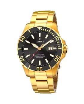 Мужские часы F20533/2 Автоматические серебристая сталь Festina, серебро