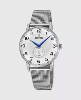 Мужские часы F20568/1 Acero Classico из серебристой стали Festina, серебряный