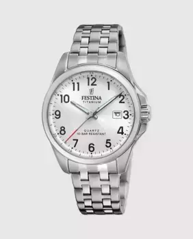 Мужские часы F20696/1 Титан серая сталь Festina, серый