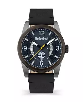 Мужские часы Ferndale с 3 стрелками и датой, черный кожаный ремешок, 45 мм Timberland