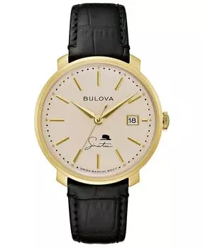 Мужские часы Фрэнк Синатра с коричневым кожаным ремешком, 40 мм Bulova