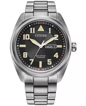 Мужские часы Garrison Eco-Drive с браслетом из нержавеющей стали, 42 мм Citizen