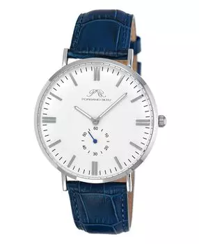 Мужские часы Генри из натуральной кожи с ремешком 841BHEL Porsamo Bleu