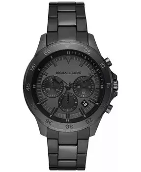 Мужские часы Greyson Chronograph из нержавеющей стали с черным ионным покрытием, 43 мм Michael Kors, черный